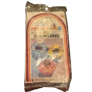 1984 Intex Disney The Wet Set Inflatable Swim Ring‎ Vintage HTF Mickey And Pals